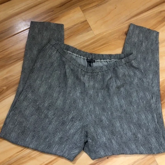 Eileen Fisher Silk Gray and Beige Elastic-Waist Full-Length Pant Large - Picture 5 of 13